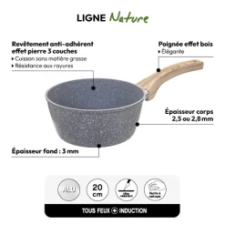 Casserole Aluminium forgé, 20 cm