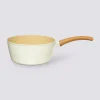 Casserole aluminium forgé beige, 20cm