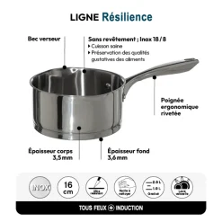 Casserole Inox, 16 cm