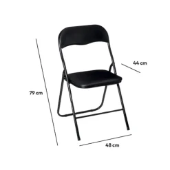 Chaise pliante, Noir