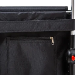 Chariot de course pliable 2 roues, Noir