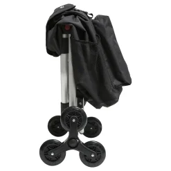 Chariot de course pliable 6 roues, Noir