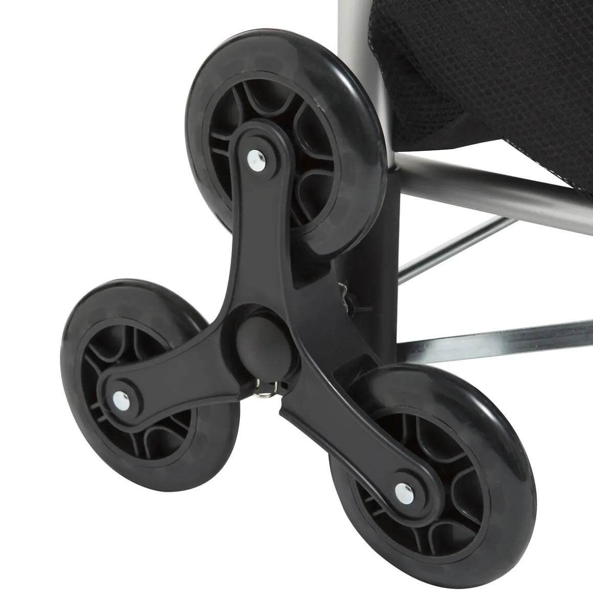 Chariot de course pliable 6 roues, Noir