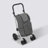 Chariot pliant 4 roues, Gris