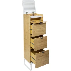 Chiffonier 3 tiroirs, bambou