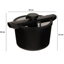 Cocotte-minute, fonte et aluminium, 6L - Noir