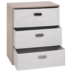 Commode 3 tiroirs, Beige