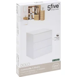 Commode 3 tiroirs, Blanc