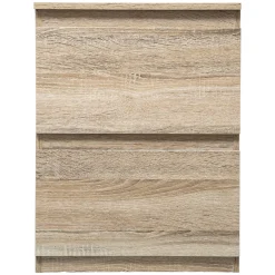Commode 2 tiroirs, Effet bois naturel