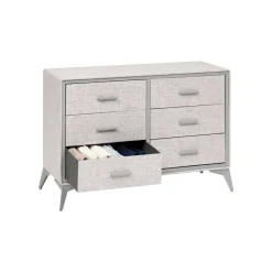 Commode 6 tiroirs, Gris