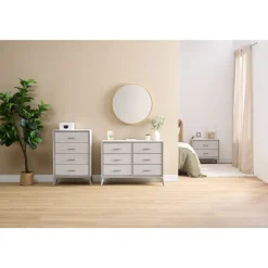 Commode 6 tiroirs, Gris