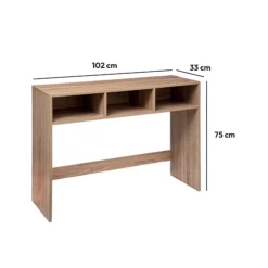 Console 3 cases, Effet chêne naturel