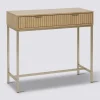 Console 2 tiroirs, Effet bois naturel