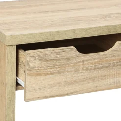 Console 2 tiroirs, Effet chêne naturel