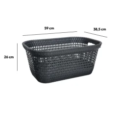 Corbeille à linge 45L, Gris