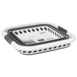 Corbeille à linge pliable 40L - Gris, Blanc