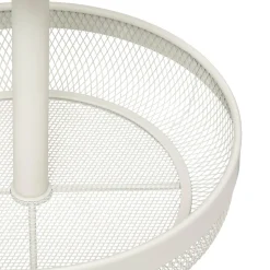 Corbeille 2 niveaux en métal, Beige