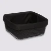 Corbeille à pain métal 24,5 cm, Noir