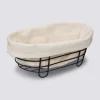 Corbeille en acier 28 cm - Beige, Noir