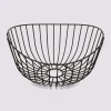 Corbeille en acier 27 cm, Noir