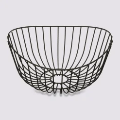 Corbeille en acier 27 cm, Noir
