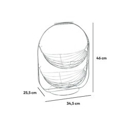Corbeille en acier 34cm