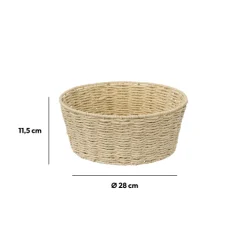 Corbeille tressée ronde 28 cm