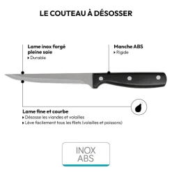 Couteau à désosser inox - lame 15cm