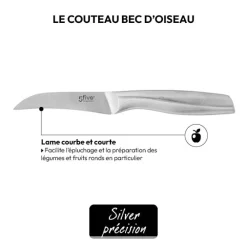 Couteau bec d'oiseau inox - lame 9cm
