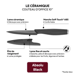 Couteau d'office céramique - lame 10cm