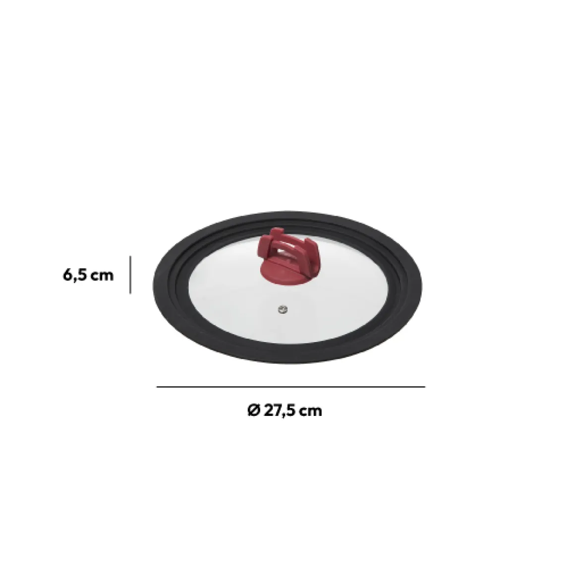 Couvercle en verre universel 22/24/26 cm