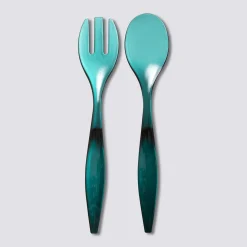 Couverts à salade, Bleu pétrole