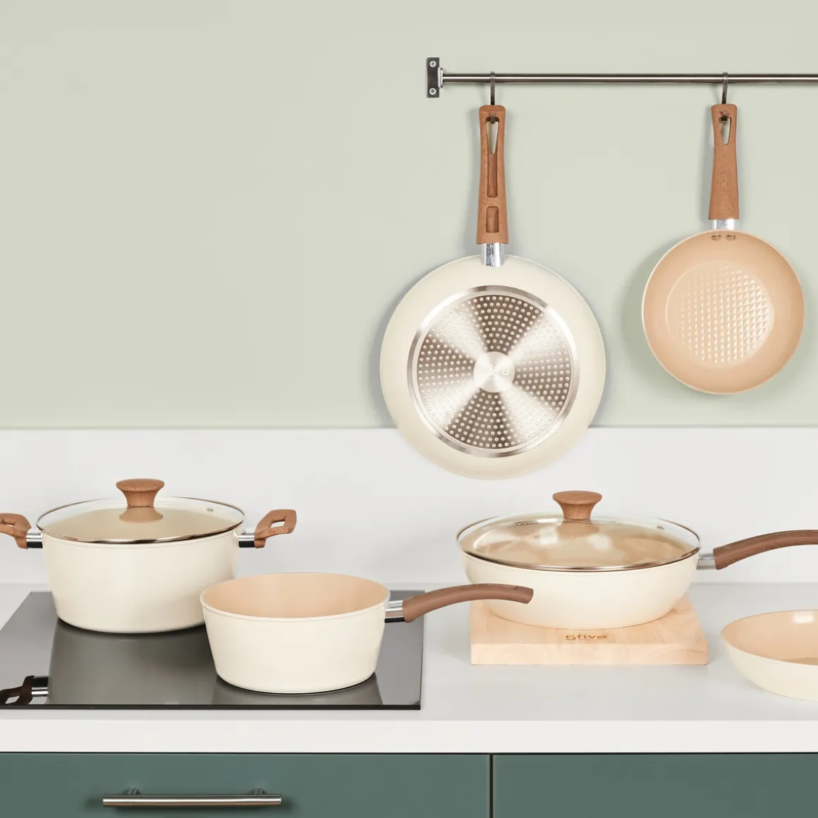 Crépière aluminium forgé beige, 26cm