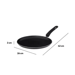 Crépière aluminum, 26 cm