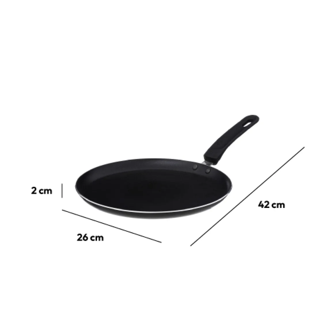 Crépière aluminum, 26 cm