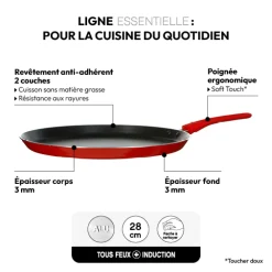 Crêpière Inox, 28 cm