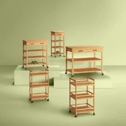 Desserte 3 niveaux moyen modèle, Bambou
