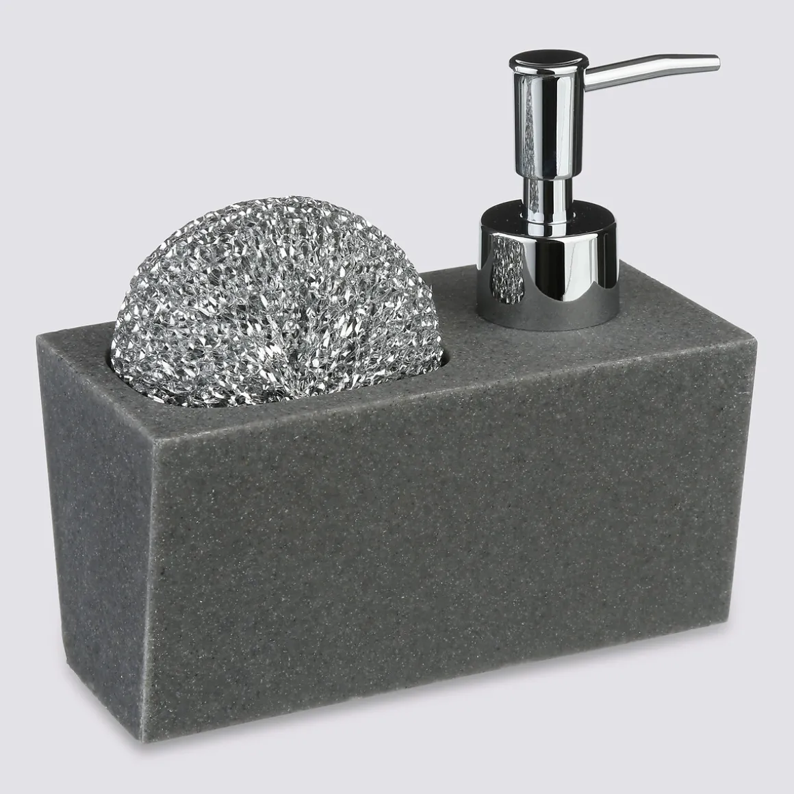 Distributeur de savon avec éponge 170ml, Noir