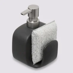 Distributeur de savon avec éponge 400ml, Noir