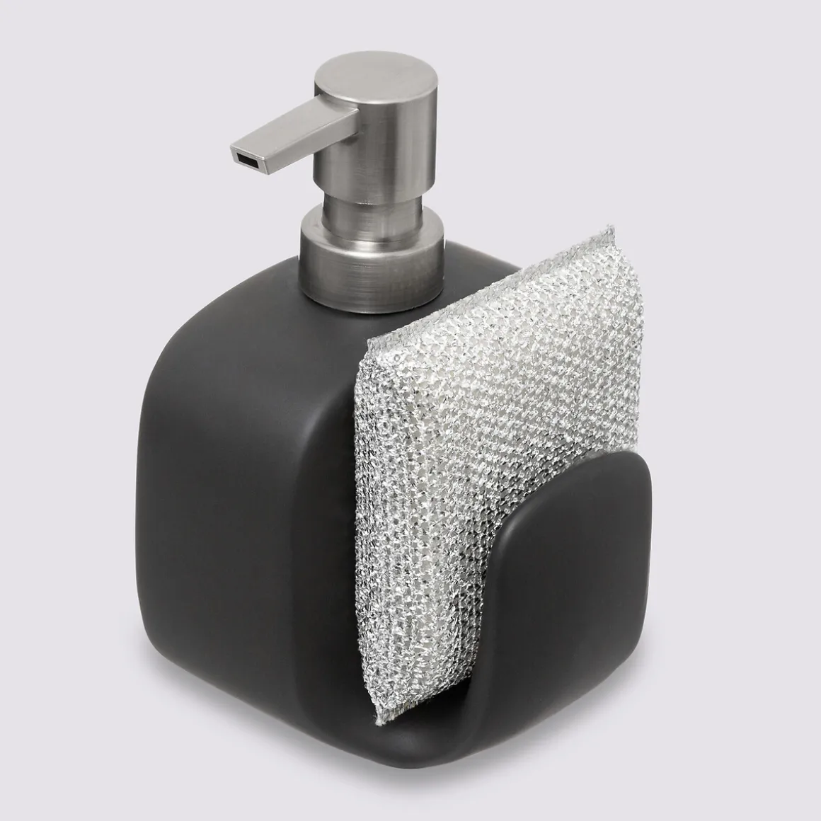 Distributeur de savon avec éponge 400ml, Noir