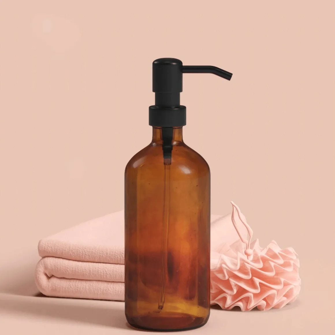Distributeur de savon, Marron, 3 pièces