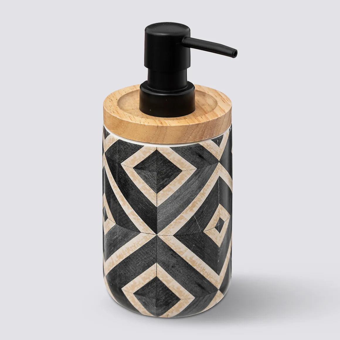Distributeur de savon, Noir et beige