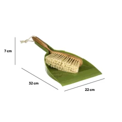 Ensemble pelle/balayette, Bambou vert