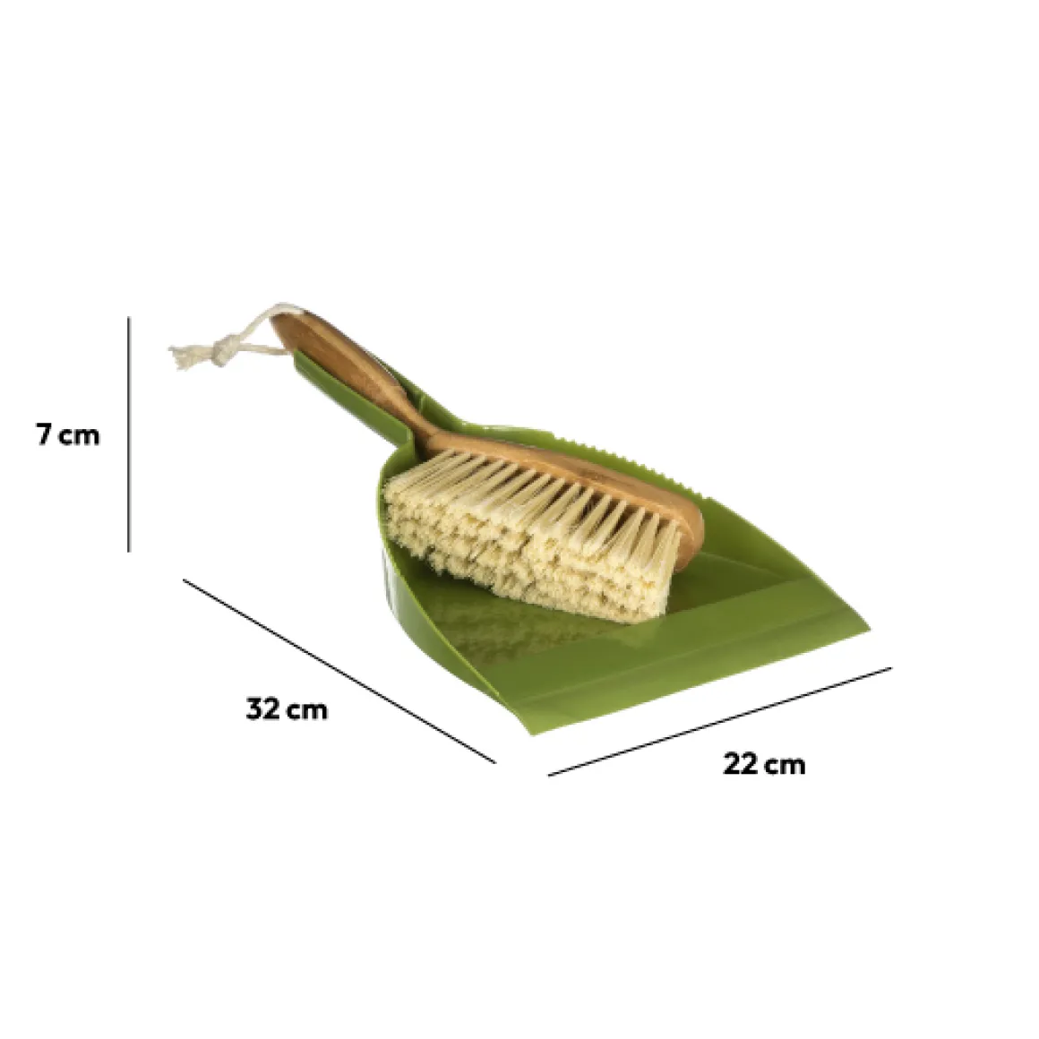 Ensemble pelle/balayette, Bambou vert