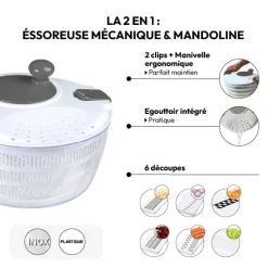 Essoreuse mécanique avec clips, 25 cm