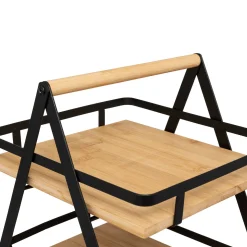 Etagère 2 niveaux avec anse, Bambou