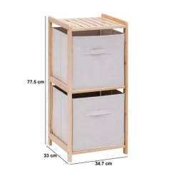 Etagère 2 niveaux, Beige