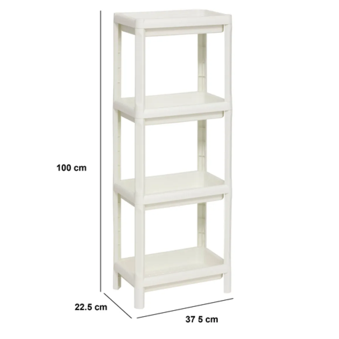 Etagère 4 niveaux, Blanc