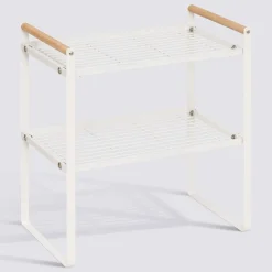 Etagère 2 niveaux, blanc