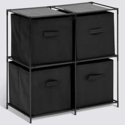 Etagère 2 niveaux, Noir